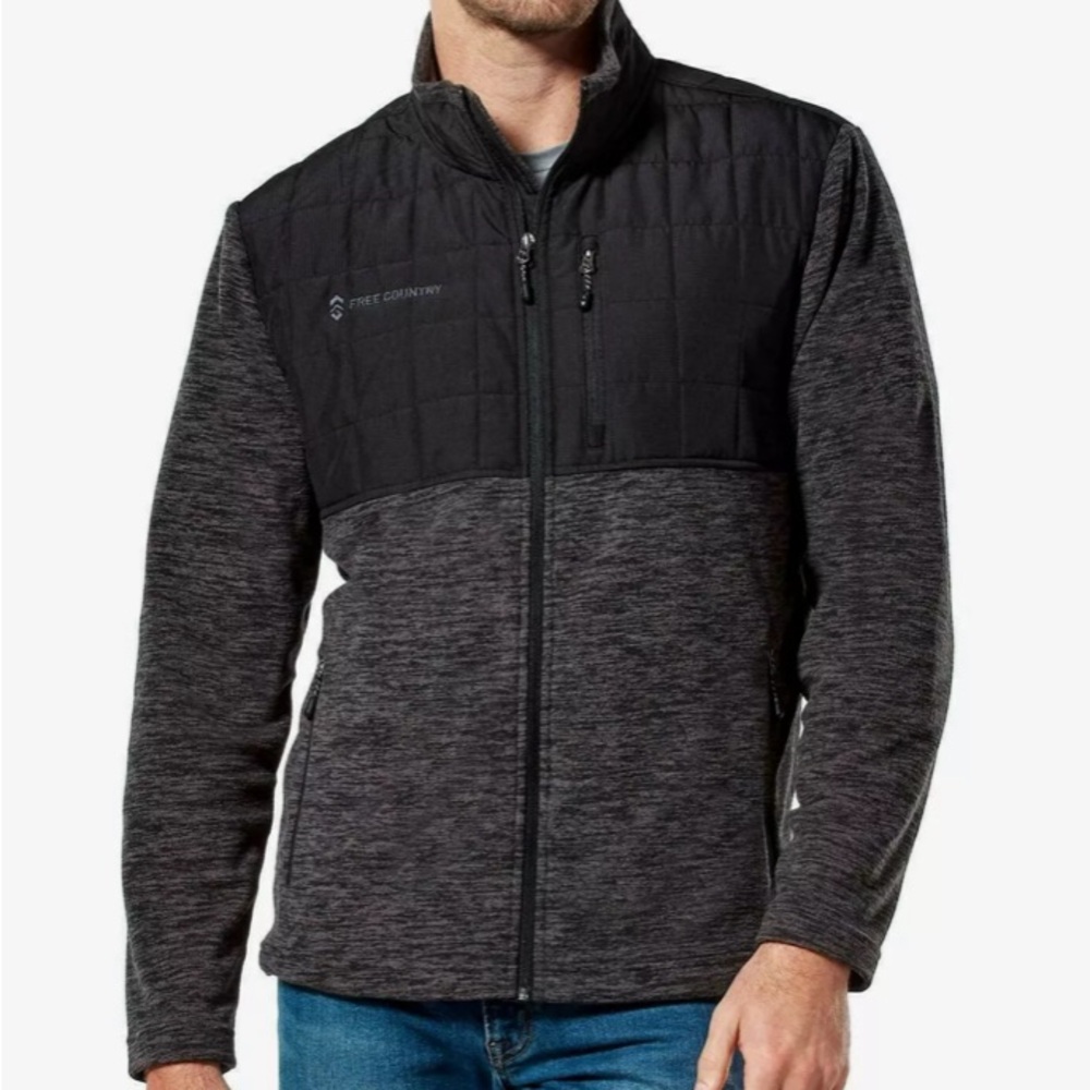 Free Country Men's Charcoal and Black Jacket